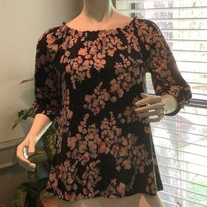 J.Jill Floral Blouse NWOT